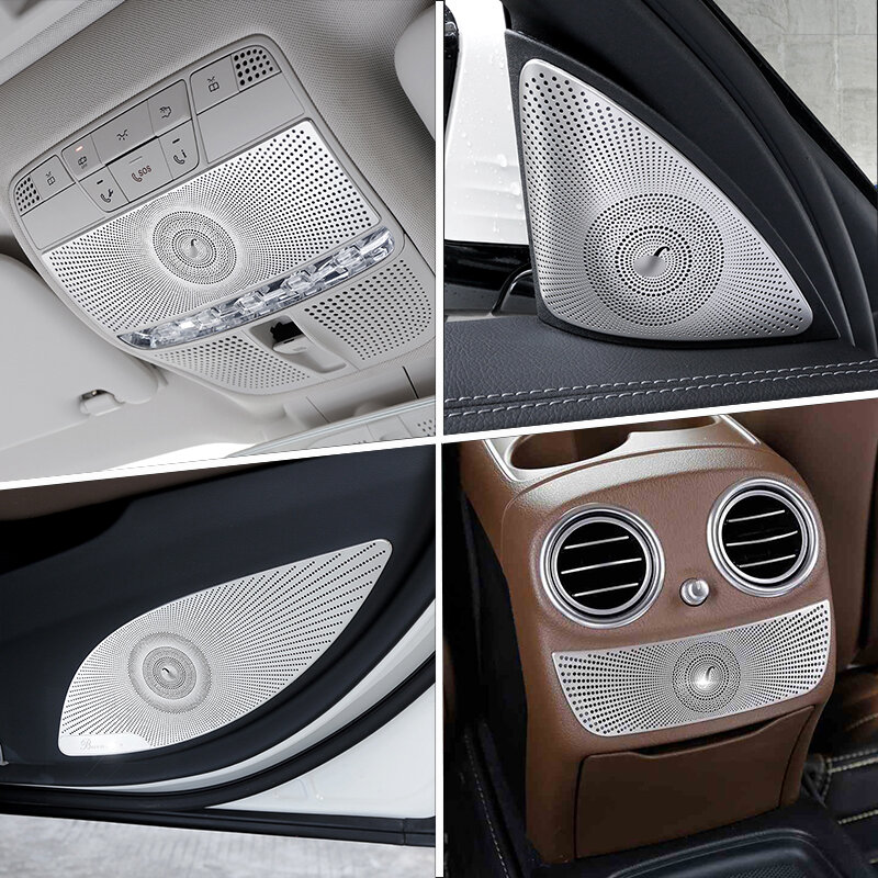 Porta do carro de áudio alto-falante capa ar condicionado painel luz leitura guarnição adesivos para mercedes benz classe e w213 acessórios automóveis