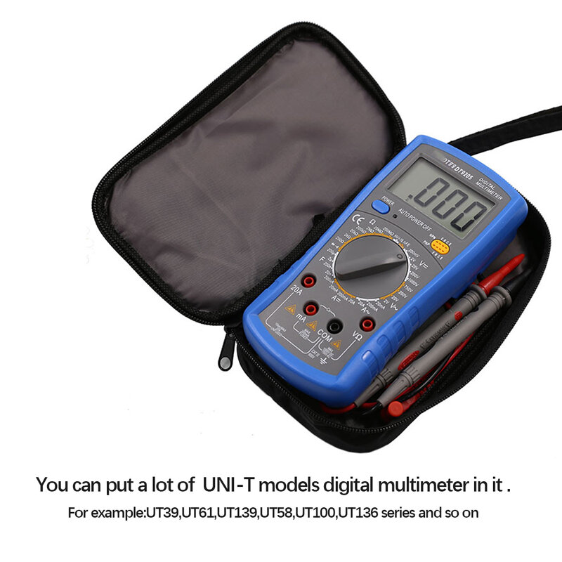 Multimeter Zwart Colth Tas Van 23X14X5Cm Duurzaam Waterdicht Schokbestendig Soft Case