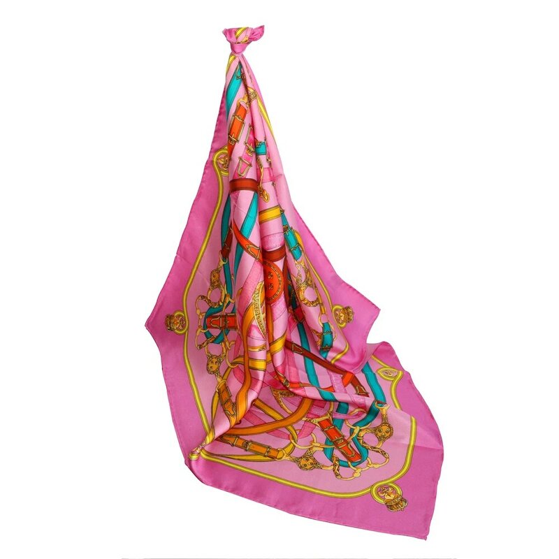CISULI-bufanda de sarga de seda 100% para mujer, pañuelo cuadrado de seda pura, 70x70, 19