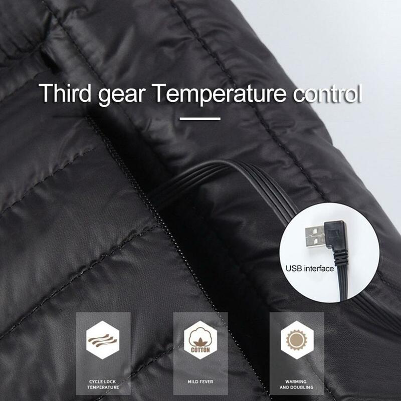 Chaqueta calefactable de invierno, chaleco calefactable lavable, chaqueta calefactable mediante USB, ropa térmica eléctrica para exteriores, abrigo para hombres y mujeres