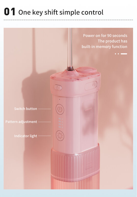 Dental strumień wody pod ciśnieniem Flosser irygator doustny przenośny USB akumulator Beautifull wybielanie zębów elektryczny skaler do czyszczenia zębów