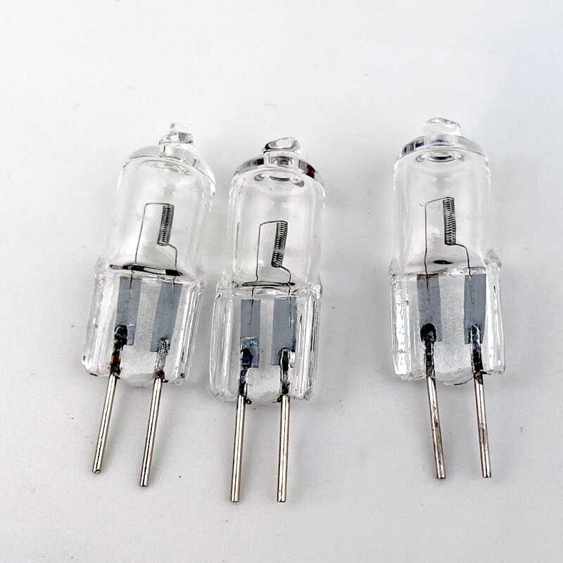 Mini lâmpada de halogênio de tungstênio jc tipo 20w, g4, 10 peças, lâmpada halógena dc 12v, economia de energia, para lustre de cristal