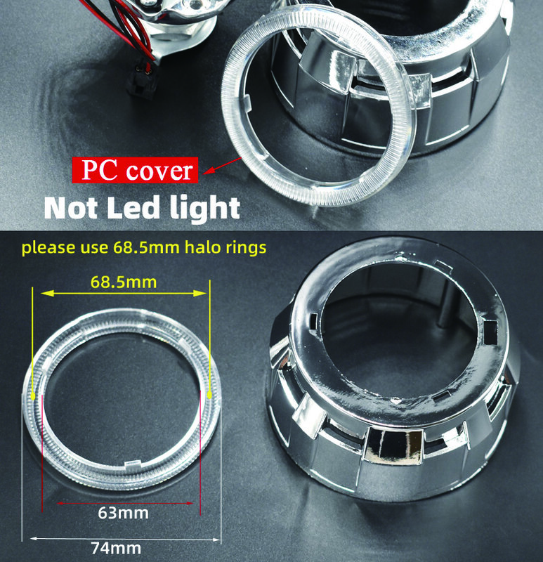 Mini lente de proyector de 2,5 pulgadas para Faro de coche, accesorio con luz trasera y alta, apto para H1, H4, H7, modificación de faro de motocicleta