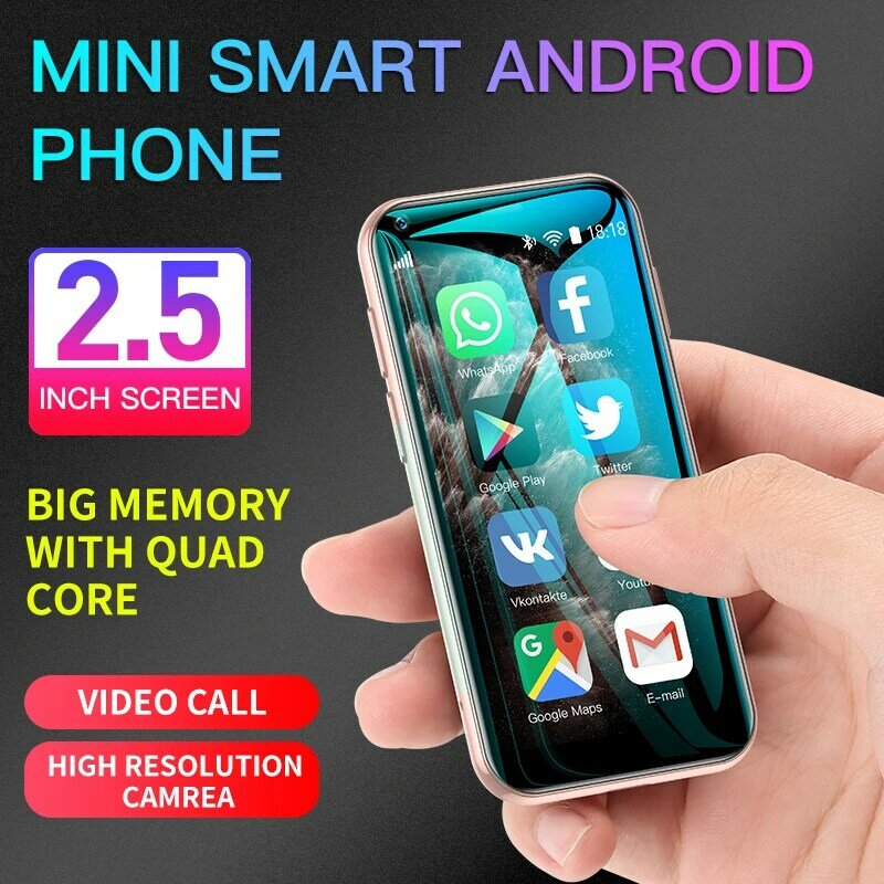 Soyes xs11 super mini smartphone android 1gb 8gb 2.5 core quad quad core google play store 3g bonito pequeno celular vs xs s9x