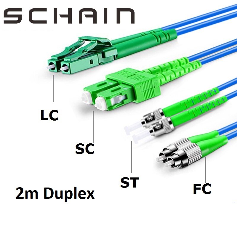 2m sc lc fc st apc cabo de patch blindado duplex ftth único modo pvc fibra optica cabo de remendo ftth sc cabo jumper