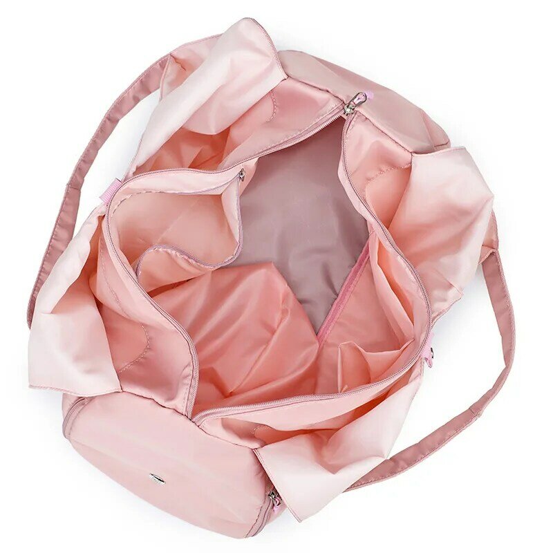 Большая вместительная Складная спортивная сумка, Женская дорожная спортивная сумка, сумка для выходных, сумка для йоги, розовая спортивная ...