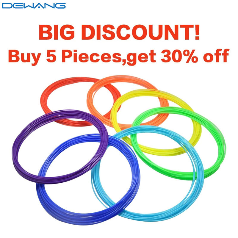 DEWANG – Filament pour impression 3D, consommable d'imprimante en plastique ABS, 22 couleurs au choix, 1.75mm de diamètre, 5 mètres de diamètre