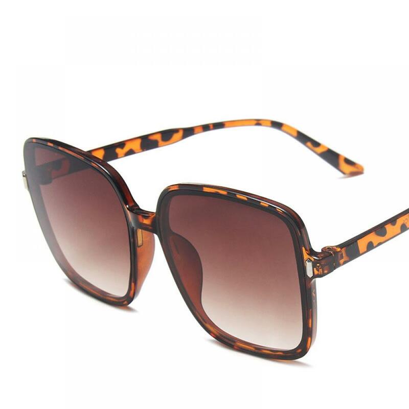 Очки солнцезащитные женские в винтажном стиле, брендовые дизайнерские большие квадратные модные солнечные очки с большой оправой, с защито...