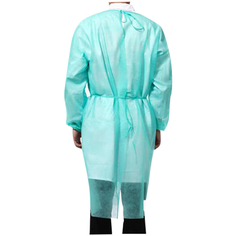 Disposable Protective Isolation Clothing Anti-spitting Waterproof Anti-oil Stain Nursing Gown Suit Safety Clothing Protectors
