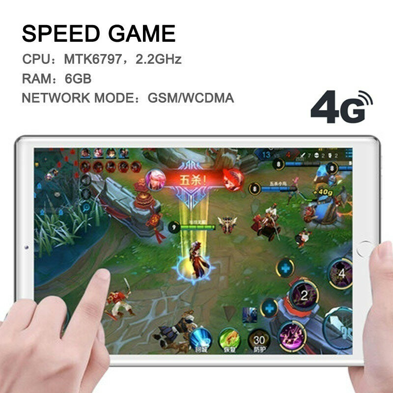 Diskon Besar 10.1 Inci Tablet 6G + 128GB Android 9.0 10 Core Wifi 4G FDD LTE Tablet PC Tablet Baru Kartu SIM Ganda Tablet Anak