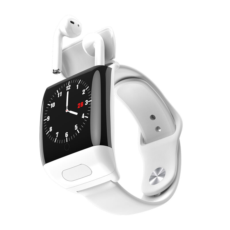 De Nieuwe 2021 Smart Bluetooth Headset Elektronische Horloge Twee-In-een Smart Horloge Tws Bluetooth Headset Smart Horloge