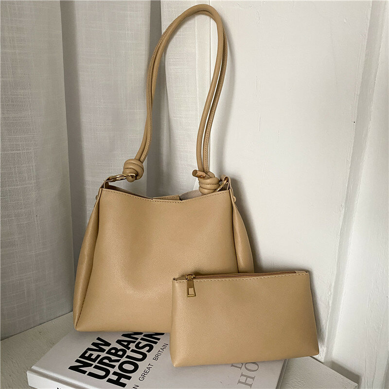 Женская модная новая сумка на одно плечо из искусственной кожи, вместительная универсальная Повседневная пляжная сумка-тоут для покупок
