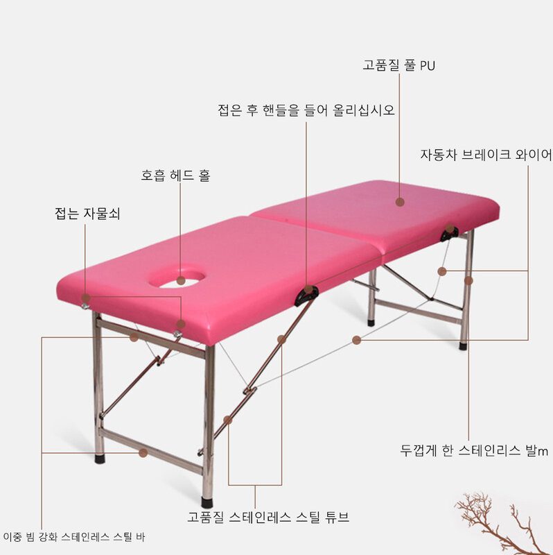 Folding Beauty Bed Professional Portable Spa Massage Tables Lightweight Foldable with Bag Salon Furniture Aluminum alloy
