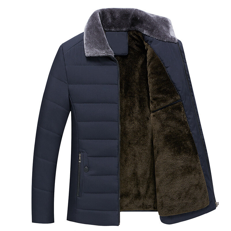 Quinquagenarian homem algodão-acolchoado jaqueta pai vestido inverno solto casaco aumentar para baixo espessamento meia idade algodão-acolchoado roupas