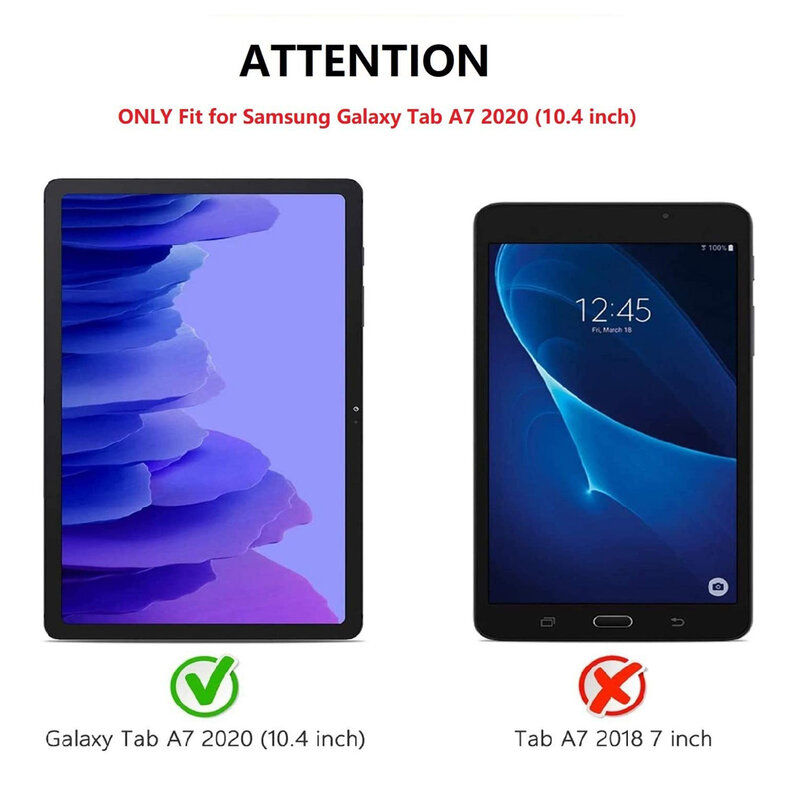 Protecteur d'écran pour tablette Samsung, en verre trempé 9H, sans bulles, film de protection adapté au modèle Galaxy Tab A7 10,4 pouces 2020, SM-T500, T505, T507