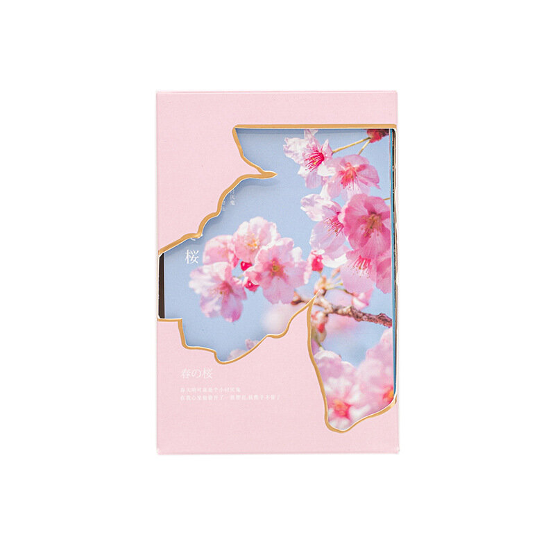 30 pz/set primavera Cherry Blossom serie cartolina INS stile biglietti d'auguri Wish Card fai da te decorazione del giornale