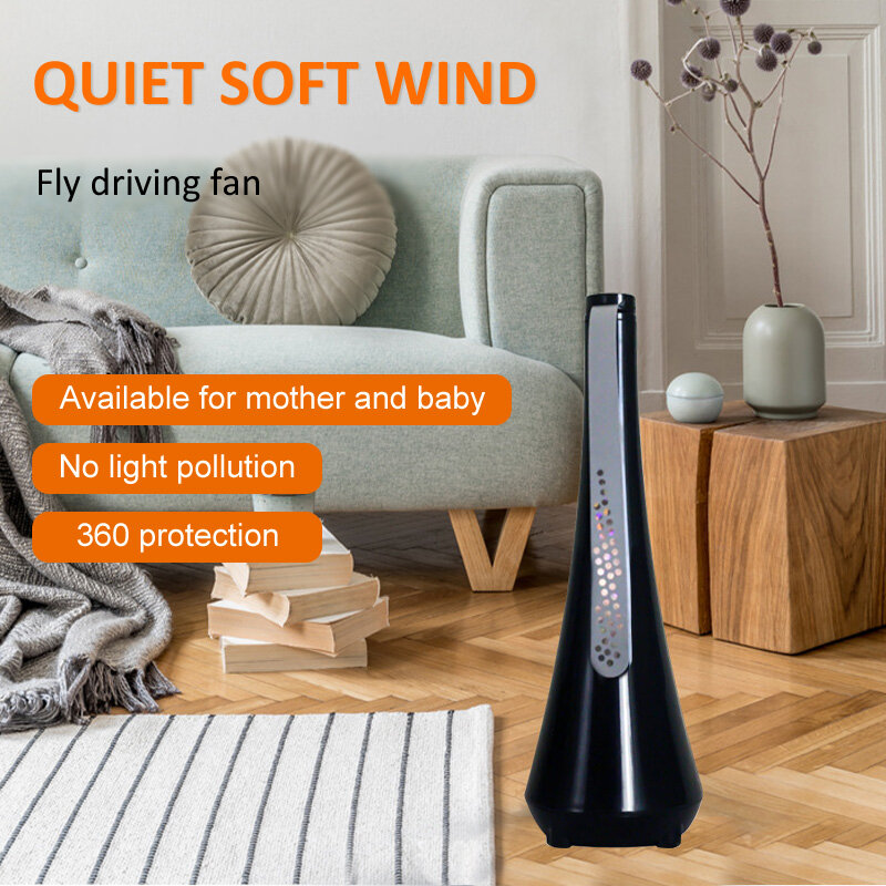 5/4/3/2/1pcs Electric Flies Trap Fan Mute 360° Rotation Pest Repeller Trap Automatic Bug Zapper for Table Food Protector/Outdoor