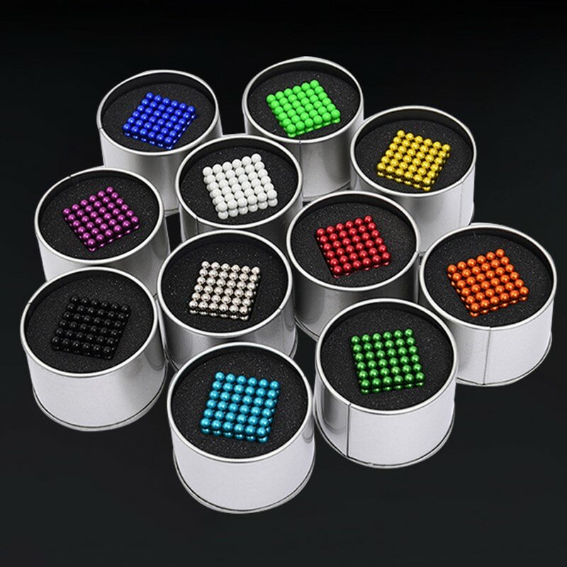 5MM Super Metaballs Buck Magnet Colorful Magnet Rare Earth Strong Power Magnets For Industry 3D DIY Toys Jew
