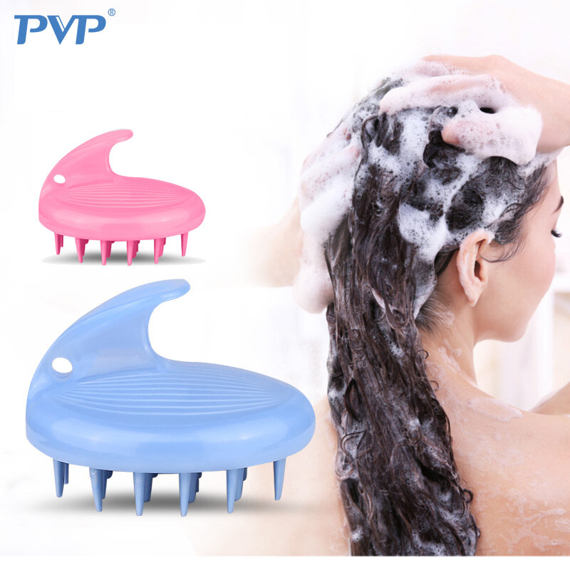 Silicone head body wash cleaning care hair root itchy scalp massage comb shower brush bath spa anti-dandruff shampoo care