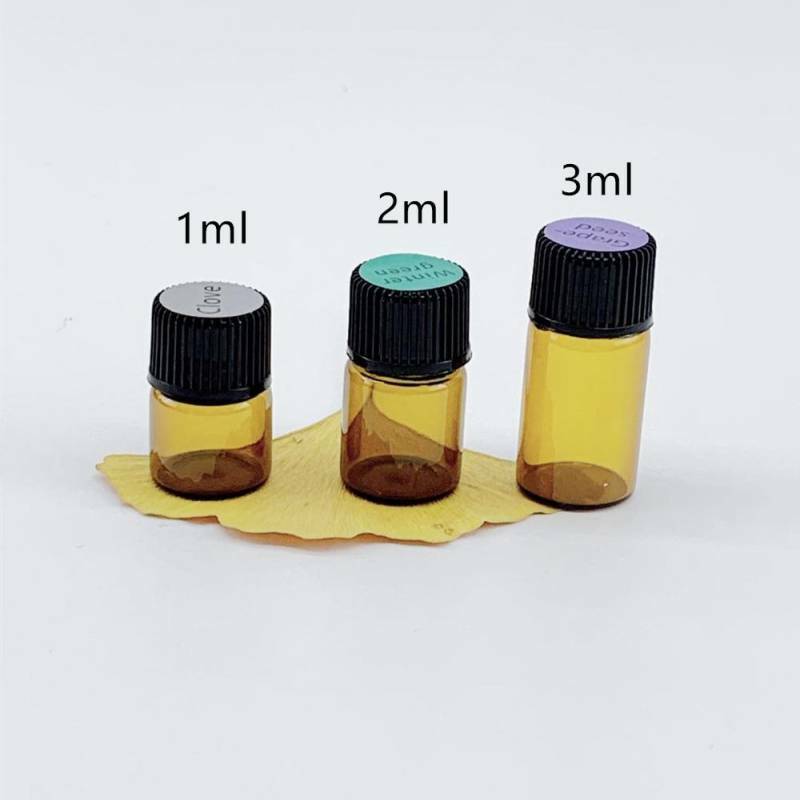 Botella pequeña de vidrio, prueba de muestra de perfume, botella de aceite esencial de 1m/l2ml/3ml/adecuada para doterra essential oil mini can, 30 Uds.