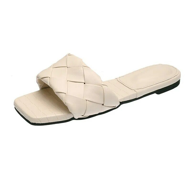 Sandalias de Punta abierta para mujer, zapatos de playa de tacón bajo, informales, a la moda, talla 35-42