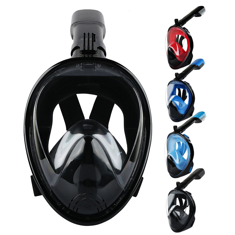 Máscara de mergulho de rosto cheio dobrável anti-nevoeiro máscara de mergulho subaquática máscaras respiratórias treinamento impermeável equipmet