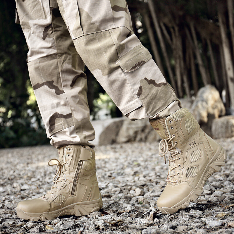 Neue männer Military Stiefel High Top Outdoor Wandern Schuhe Männer Anti-kollision Qualität Armee Taktische Stiefel