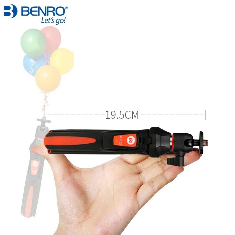 Benro – mini trépied de bureau MK10, 4 en 1, bâton de Selfie extensible, support en direct, télécommande Bluetooth pour téléphone IPhone GoPro Huiwei