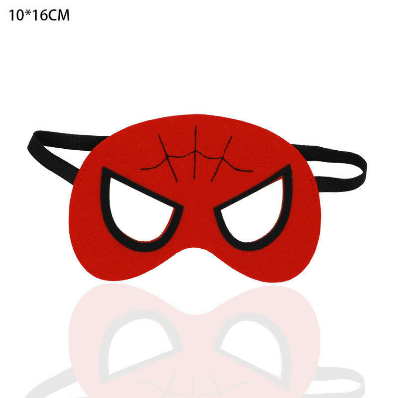 28/32Pcs Disney Marvel maschere Anime Spider Man Batman Cartoon feltro maschera per gli occhi giocattoli Action Figure Cosplay regali per feste di natale