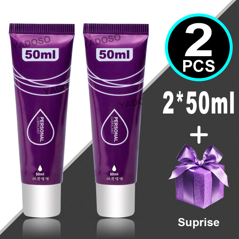 2PCS 50ml lubrificante sessuale lubrificante a base d'acqua lubrifica l'eccitatore delle donne per le donne Gel di lubrificazione anale lubrificanti lubrificanti intimi