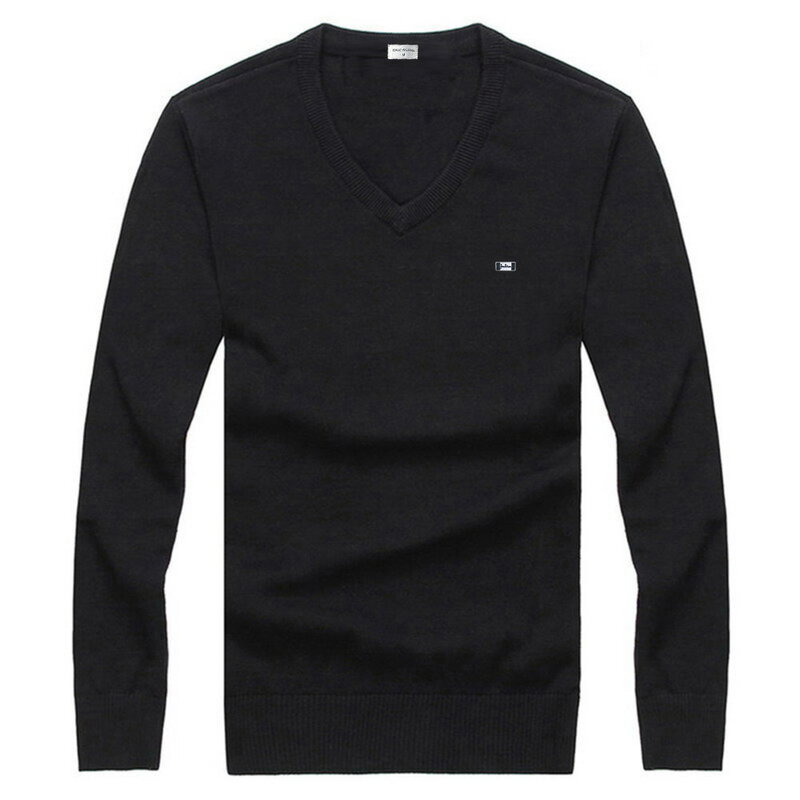 Suéter de manga larga para hombre, prendas de vestir, 100% algodón, con cuello de pico, marca de moda, ropa de punto, PL8508