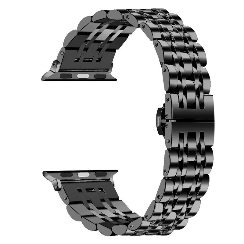 Pulseira de aço inoxidável, compatível com apple watch band series 5 4 40mm 44mm, substituição para iwatch series 3 2 1 38mm 42mm
