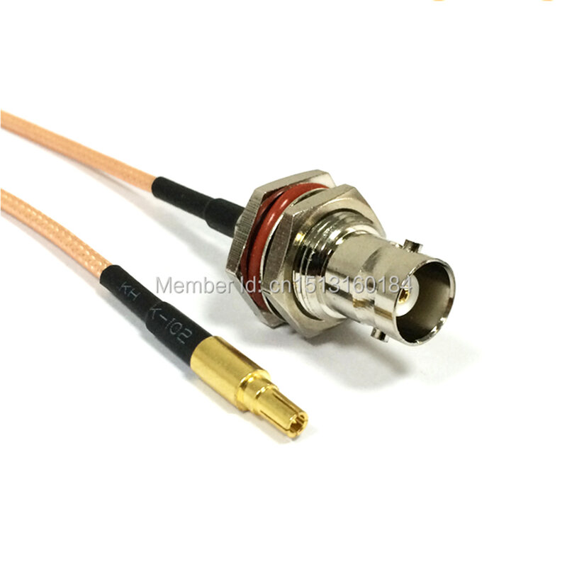 Novo cabo de extensão do modem bnc jack fêmea para crc9 macho plug rg316 cabo coaxial 15cm 6 polegada trança