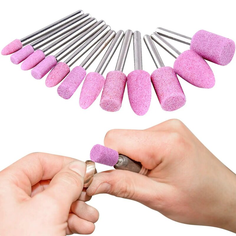 24pcs Abrasive Mounted Stone For Dremel  Electric Rotary Tools Grinding Stone Wheel Polishing Head Tools Accessories 1/8' Shank