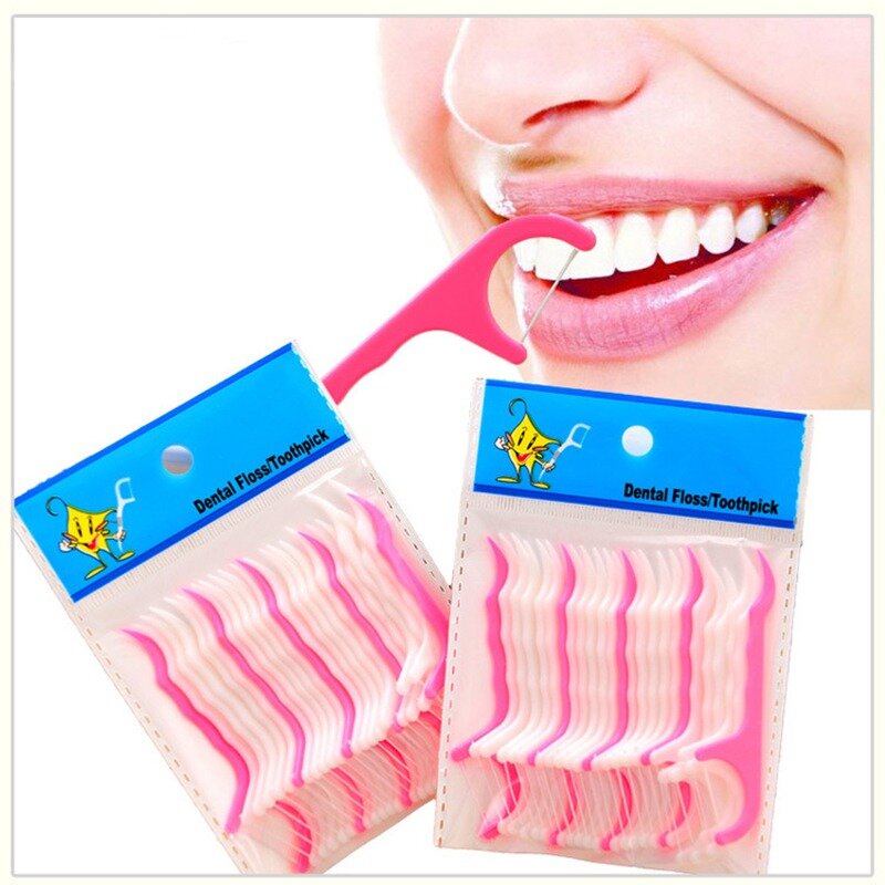 25/50/100 sztuk Dental Flosser wykałaczki wykałaczki kij ząb czyszczenie zębów szczoteczka międzyzębowa Dental Floss higiena jamy ustnej pielęgnacja