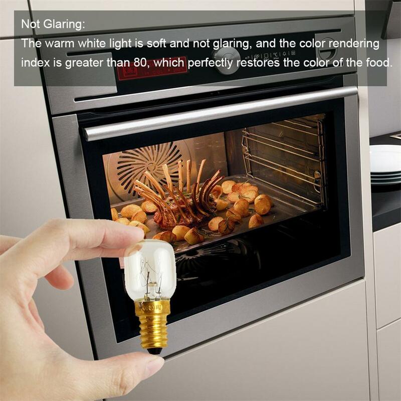 Lampadina da forno a microonde 15W 25W 220V disponibile lampadina da 300 gradi Celsius E14 per forniture domestiche