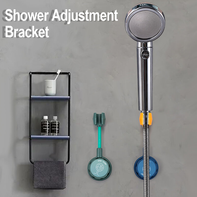 1 Buah 360 ° Cangkir Hisap Universal Shower Braket Dapat Disesuaikan Pemegang Tangan Rel Kepala Kamar Mandi Pukulan Bebas Tidak Jatuh Aksesoris Rumah
