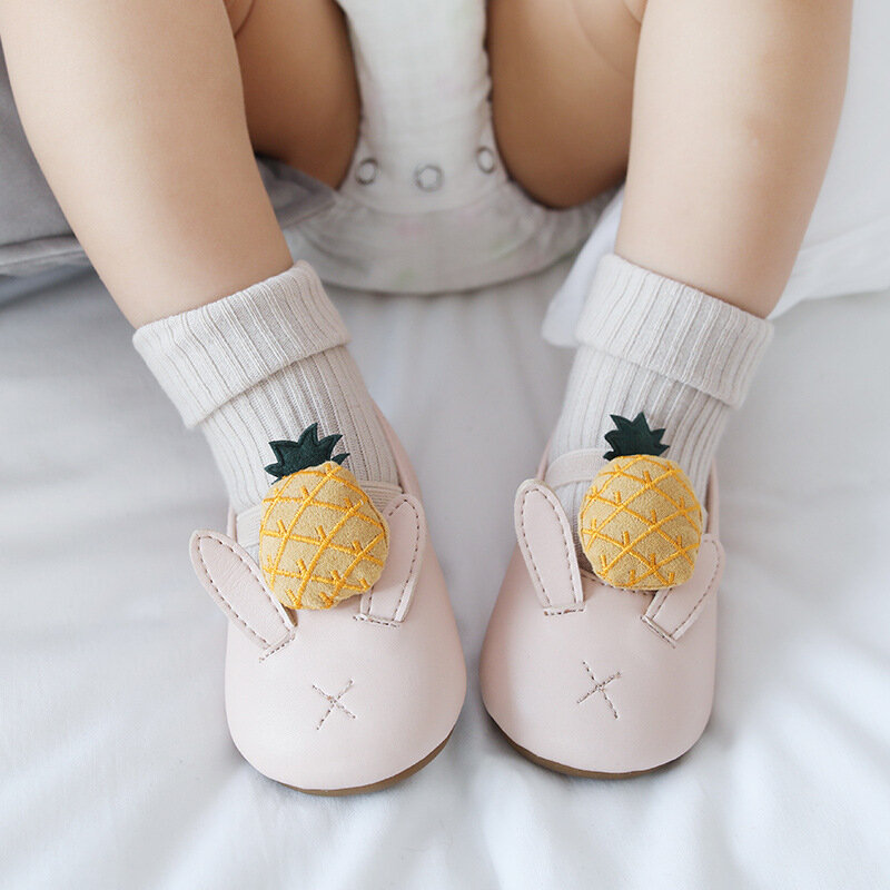 Хлопковые носки для новорожденных, детские Нескользящие носки, осенне-зимние носки для детей, для мальчиков и девочек