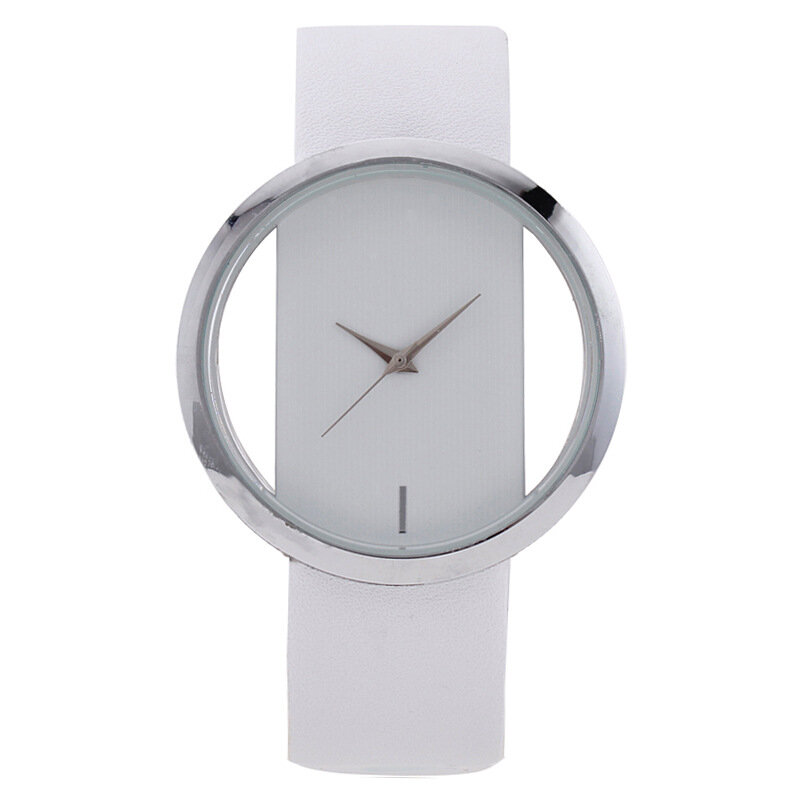 Alta qualidade de luxo criativo oco moda relógio de quartzo para pulseira de couro feminino senhoras relógio de pulso relojes presentes transporte da gota