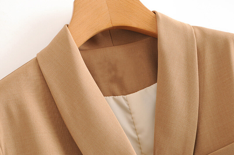 Toppies-chaqueta con doble botonadura para mujer, traje de chaqueta rosa, falda de cintura alta, chaqueta Formal de oficina, primavera 2021