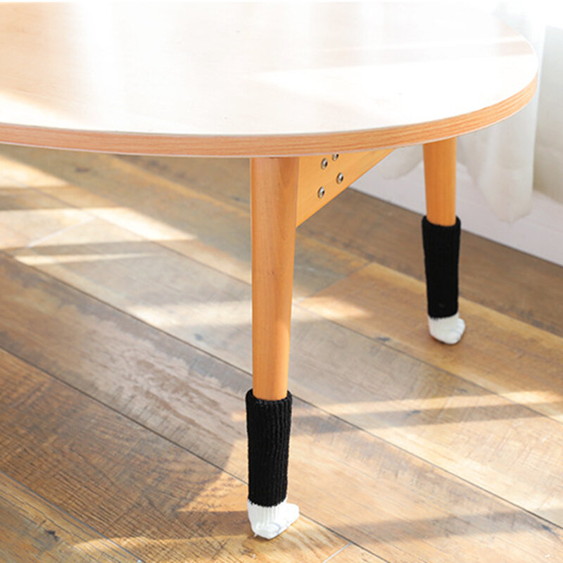 Novo 8 pçs gato pata mesa pé meias cadeira perna capas protetores de chão antiderrapante meias de tricô para móveis dos desenhos animados decoração de casa