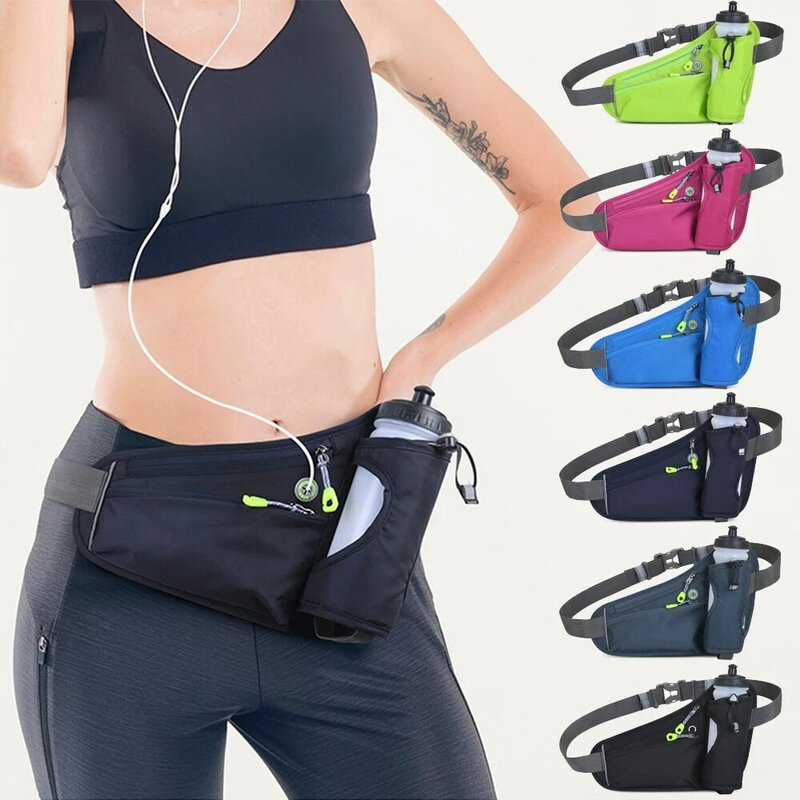 Bolsillos para deportes al aire libre, bolsillos multifuncionales para botella de agua para Fitness, bolsillos impermeables para teléfono móvil para correr