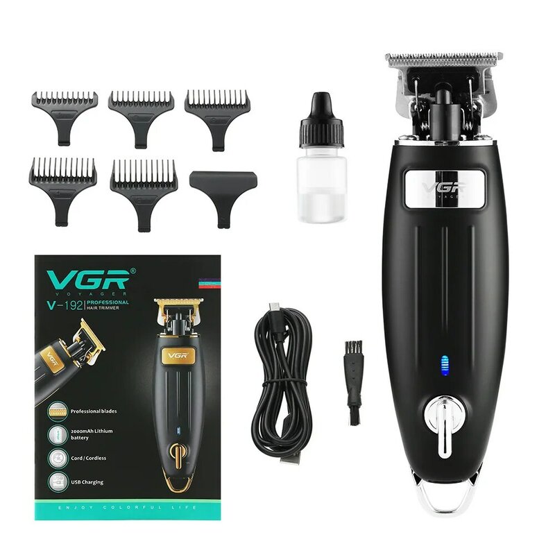 VGR USB مقص الشعر مقاوم للماء اللحية تريمر الجسم الوجه مقص الشعر الكهربائية الشعر المتقلب الرجال اللحية المهنية الرجال المتقلب