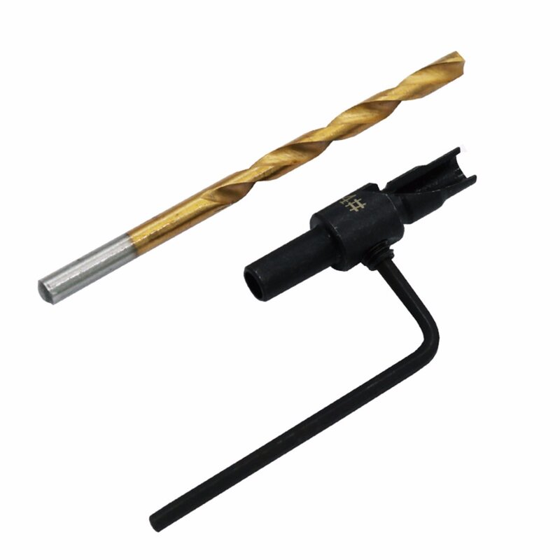5pcs HSS  6~14mm Woodworking Countersink Chamfer Drill Bit Screw Set & Wrench