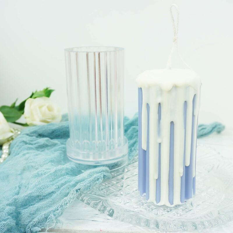 MILIVIXAY 4Pcs/Set Plastic Candle Molds for Candle Making DIY Craft Candle Making Mold Handmade Candle Bougie Molde
