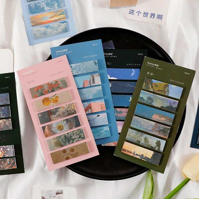 Landscape Series Self Adhesive Index Sticker Memo Pad N Times Sticky Notes Bookmark Point It Marker Office School Supplies