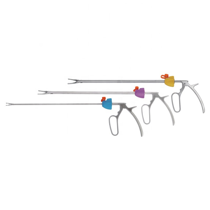 Aplicador de clipe de titânio instrumento laparoscópico cirúrgico aplicador de clipe de ligaclip inoxidável cirúrgico