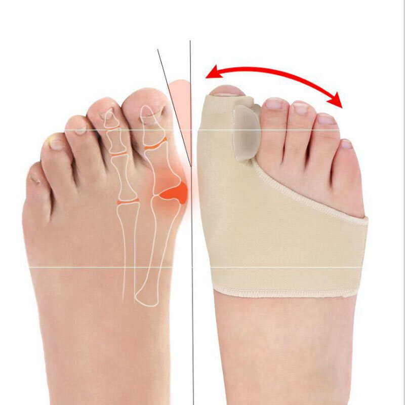 Separador de dedos de los pies, Corrector ortopédico para juanete, Alisador, herramienta para el cuidado de los pies, Hallux Valgus, 1 par