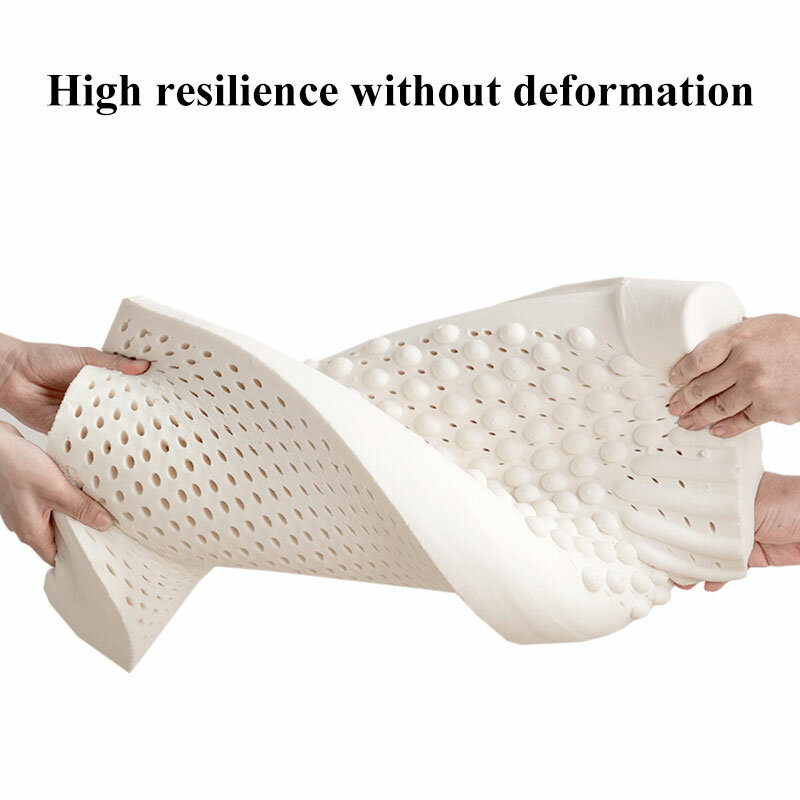 Puro látex natural almofadas ortopédicas tailândia corretivo pescoço sono travesseiro proteger vértebras cuidados de saúde cama travesseiro cervical