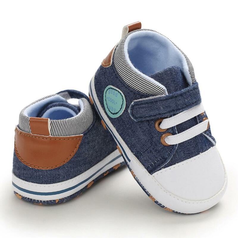 Fashion Baby Boys Lace-Up Leisure Anti-Slip Casual Toddler Soft Soled First Walkers Shoes 0-18M